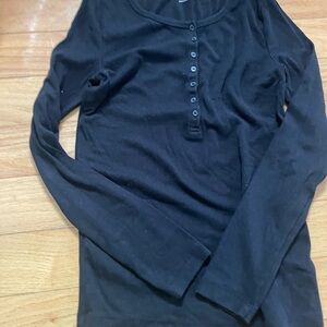 GAP Black Long Sleeve Top